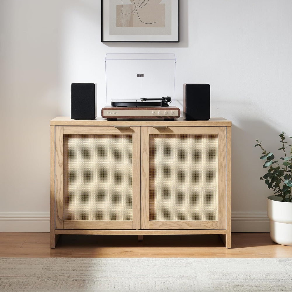 Crosley Furniture Kenji Record Player Cabinet with Vinyl Storage, Media Stand...