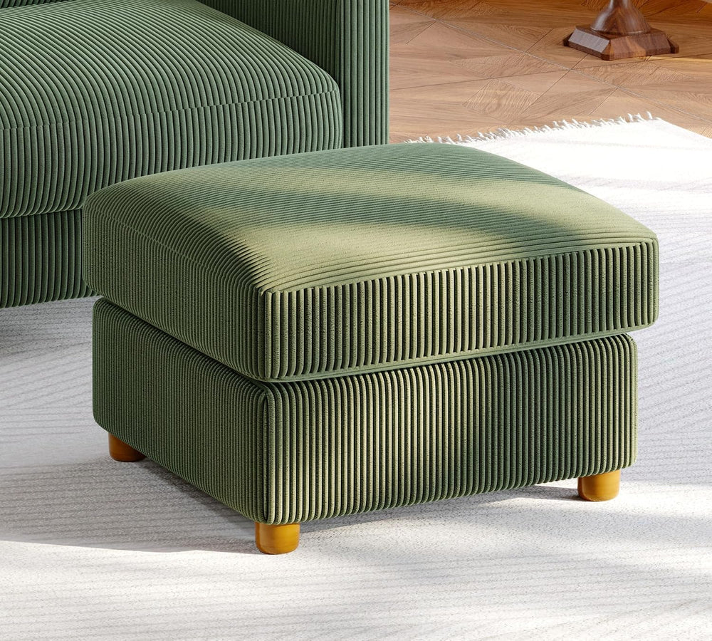 Welzona 25.2" Couches for Living Room, Comfy Green Ottoman with Storage,...