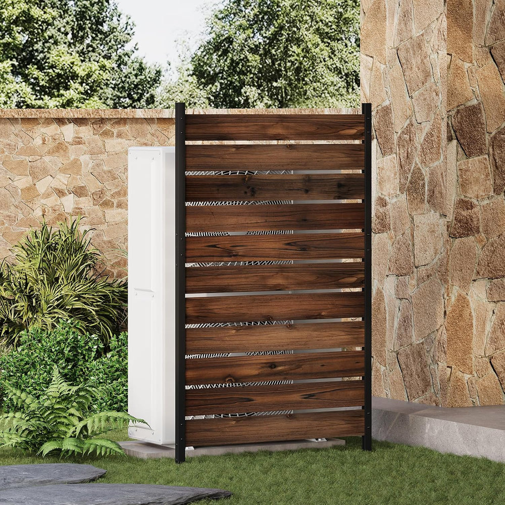 Privacy Fence Screen Outdoor Freestanding Decorative Patio Air Conditioner Fe...