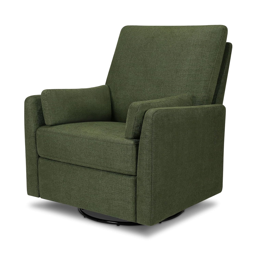 Carter's by Davinci Ethan Swivel Recliner in Performance Forest Green Lin...