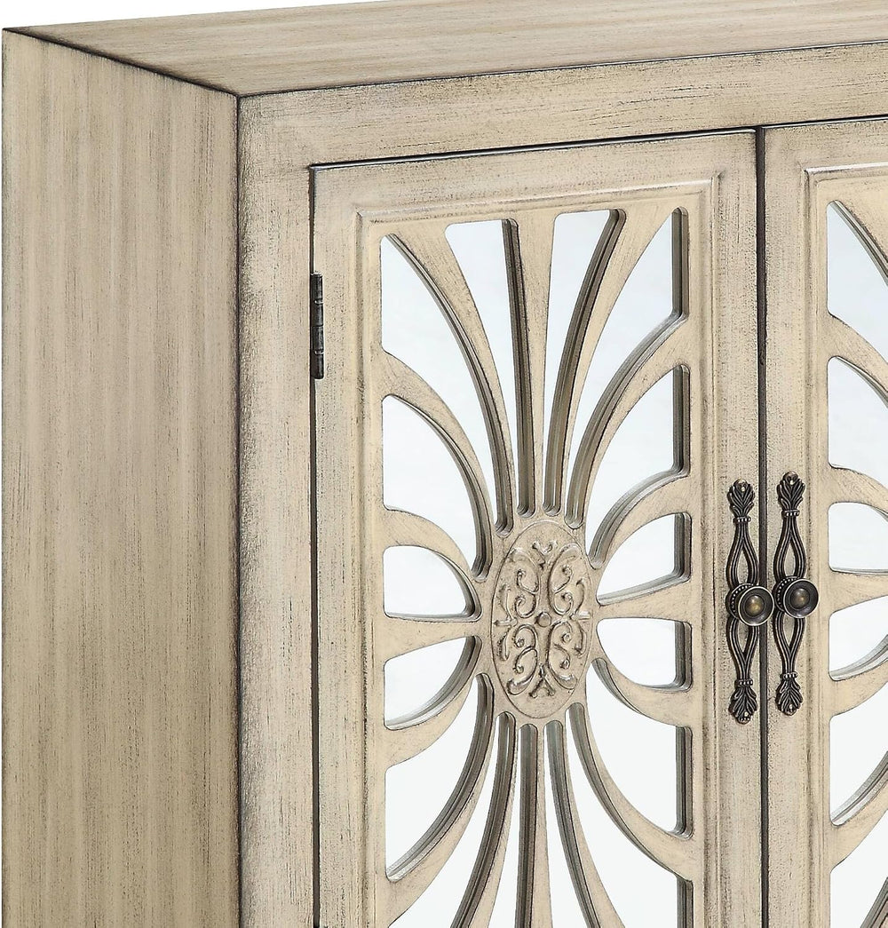 Console Cabinet with 2 Door, Retro Style Pantry Storage Locker for Kitchen Li...