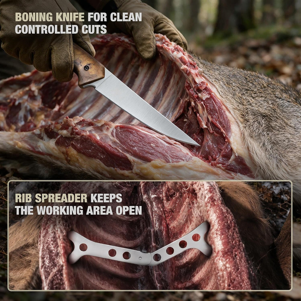 Mossy Oak Field Dressing Kit, Hunting Deer Knife Set with Carry Case