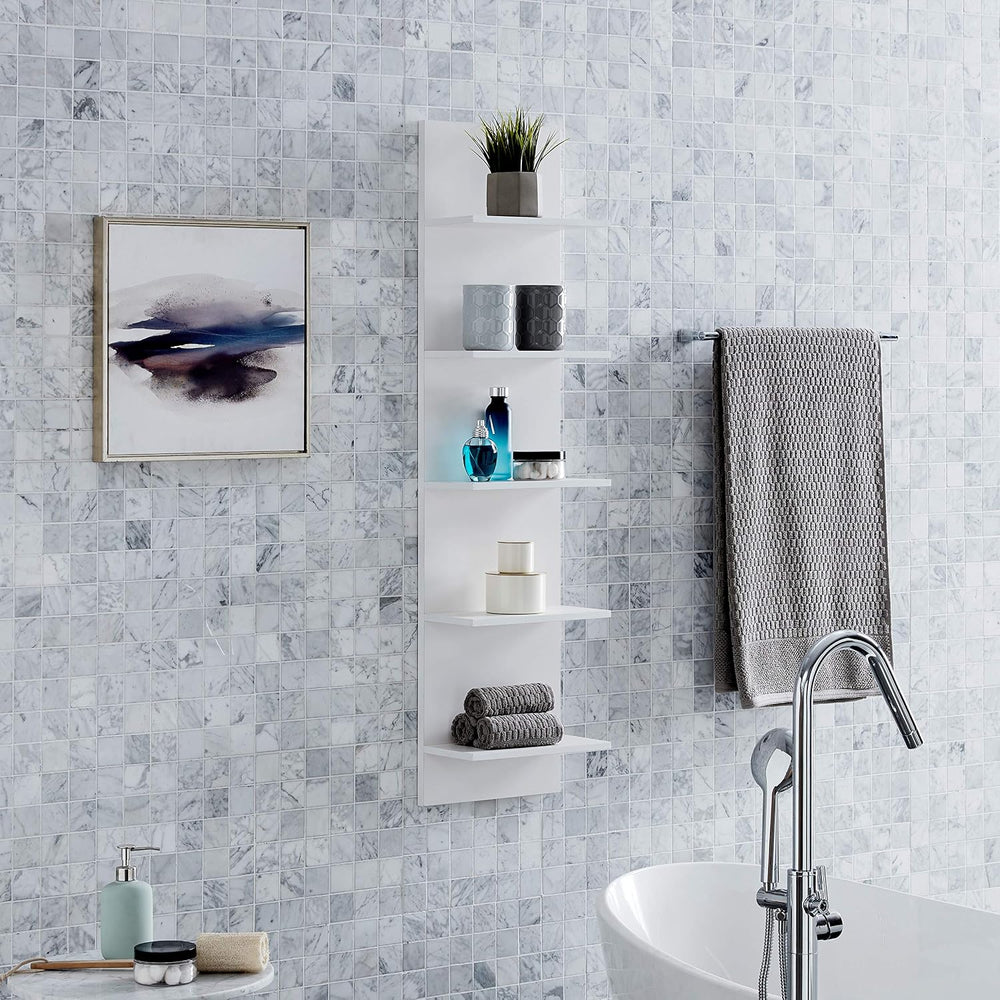 Danya B. Decorative Wall Mount Vertical Shelving Unit – Modern Column Shelves...