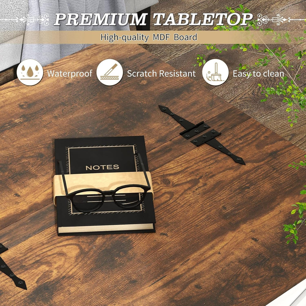 MXV Farmhouse Style 3-Piece Coffee Table Set – Includes 31" Coffee Table...