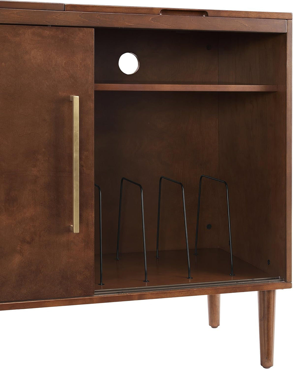 Crosley Furniture Everett Record Player Stand, Vinyl Storage