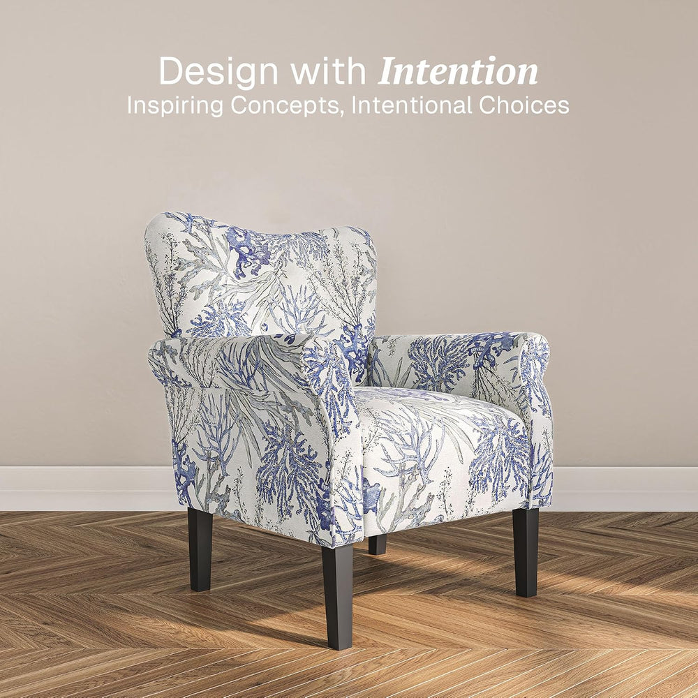 BELLEZE Modern Accent Chair for Living Room, High Back Linen Armchair with Wo...