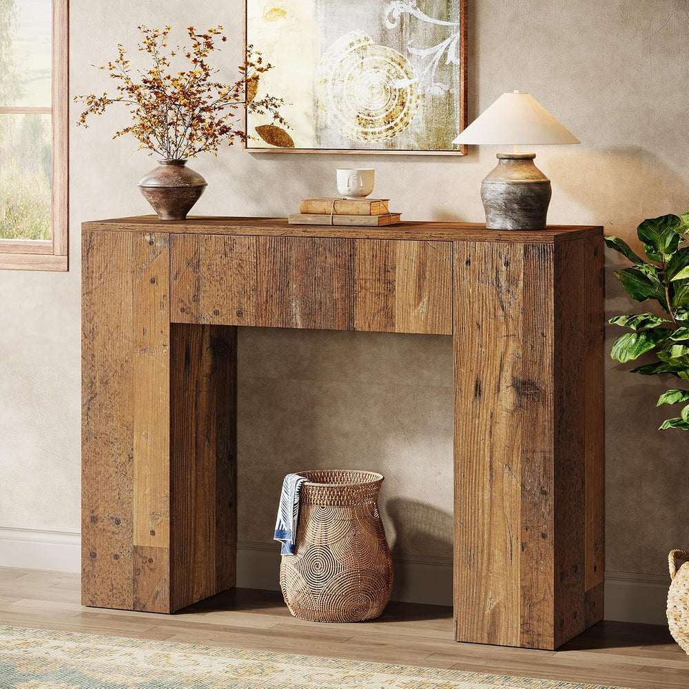 Tribesigns 39'' Farmhouse Console Table, Narrow Sofa Entryway Table w...