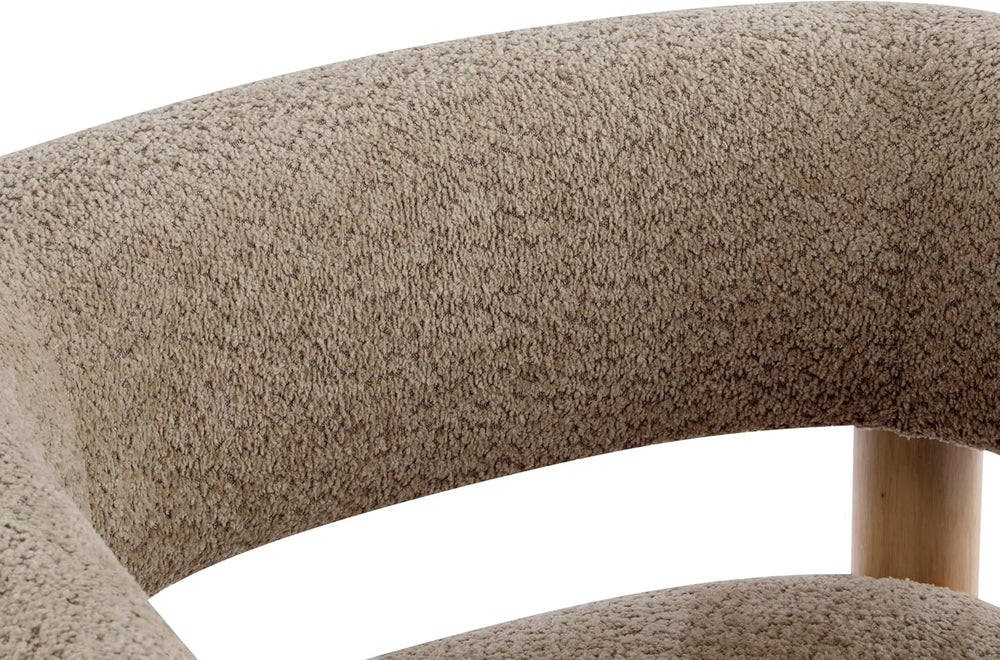 Christopher Knight Home Carly Low Profile Accent Chair, Round Backrest Side C...