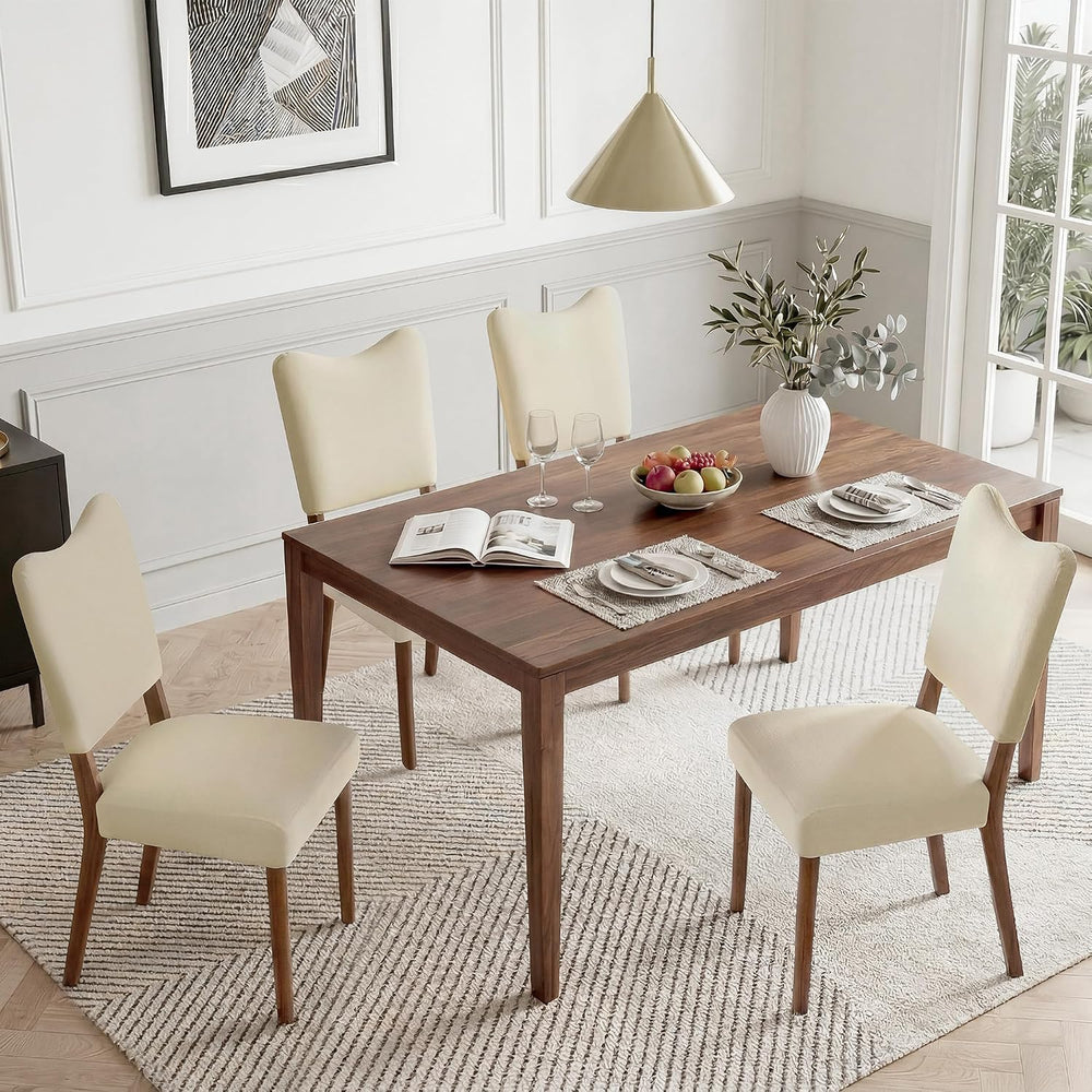 KISLOT Upholstered Dining Chairs Set of 6, Modern Velvet Kitchen Chairs with ...