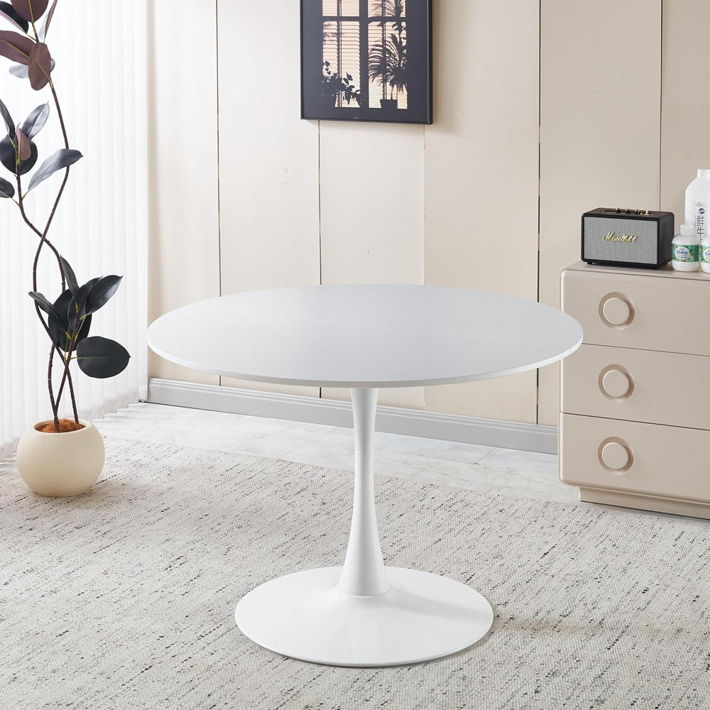 42.1" Round Dining Table Mid Century Modern Tulip Table Kitchen Dining T...