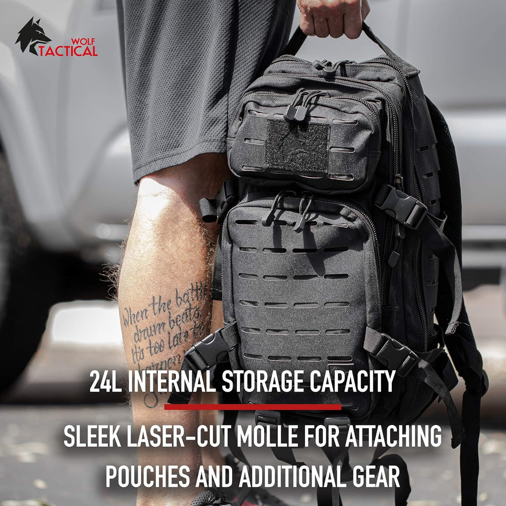WOLF TACTICAL Molle Backpack Tactical Backpack Small Concealed Carry Backpack...