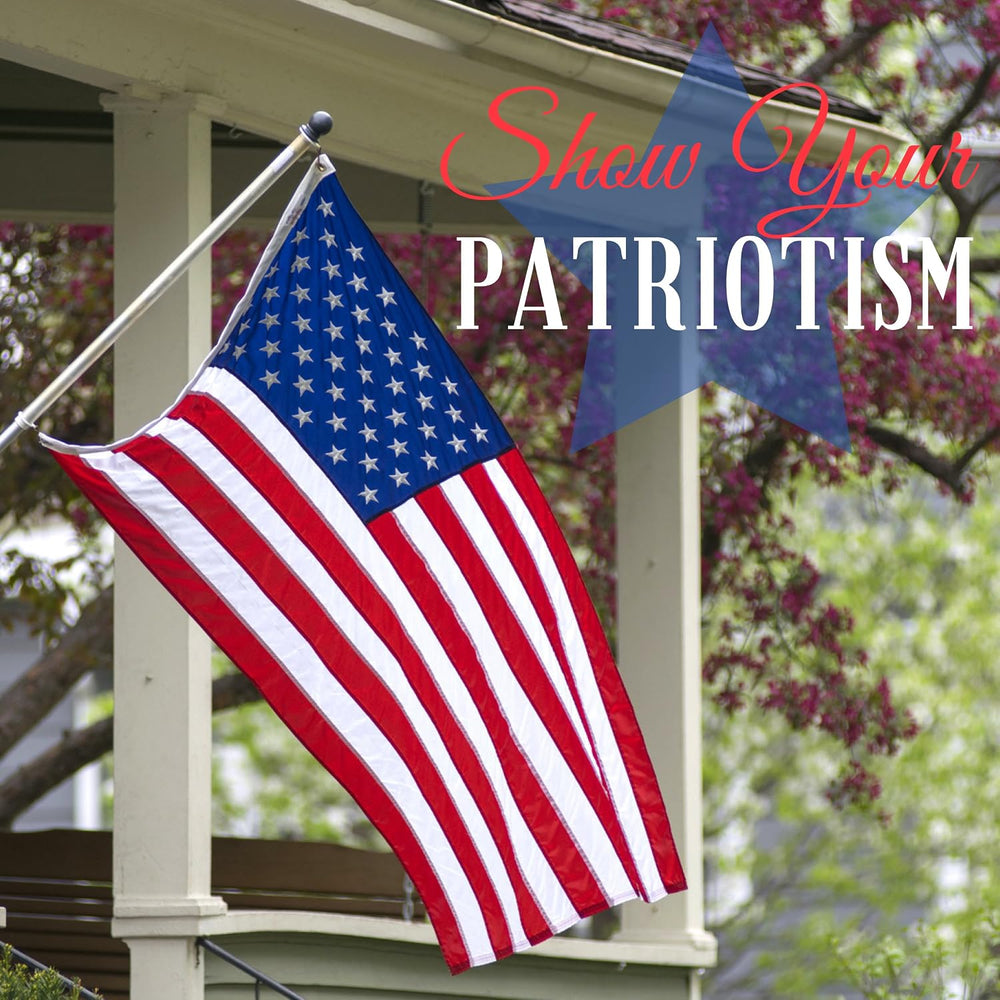 American Flag - Heavy-Duty US Flag - Embroidered Stars - Nylon USA Flag Built...