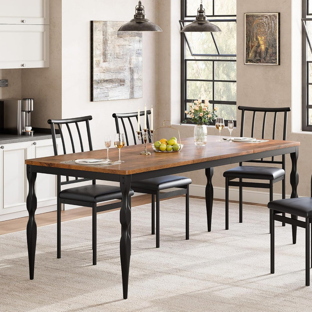 Garvee 79-Inch Modern Farmhouse Dining Table, Large Rectangular Kitchen Table...
