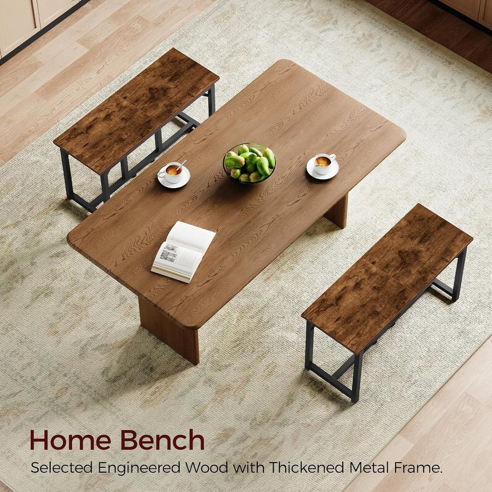 MAHANCRIS Dining Bench, Dining Table Bench, Industrial Kitchen Bench | 31.5 I...
