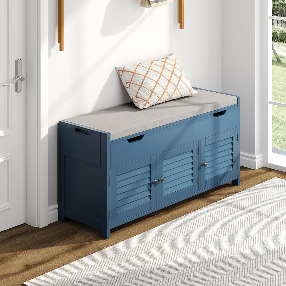 ChooChoo 41.3" Shoe Storage Bench with Lift Top Storage, Entryway Bench ...