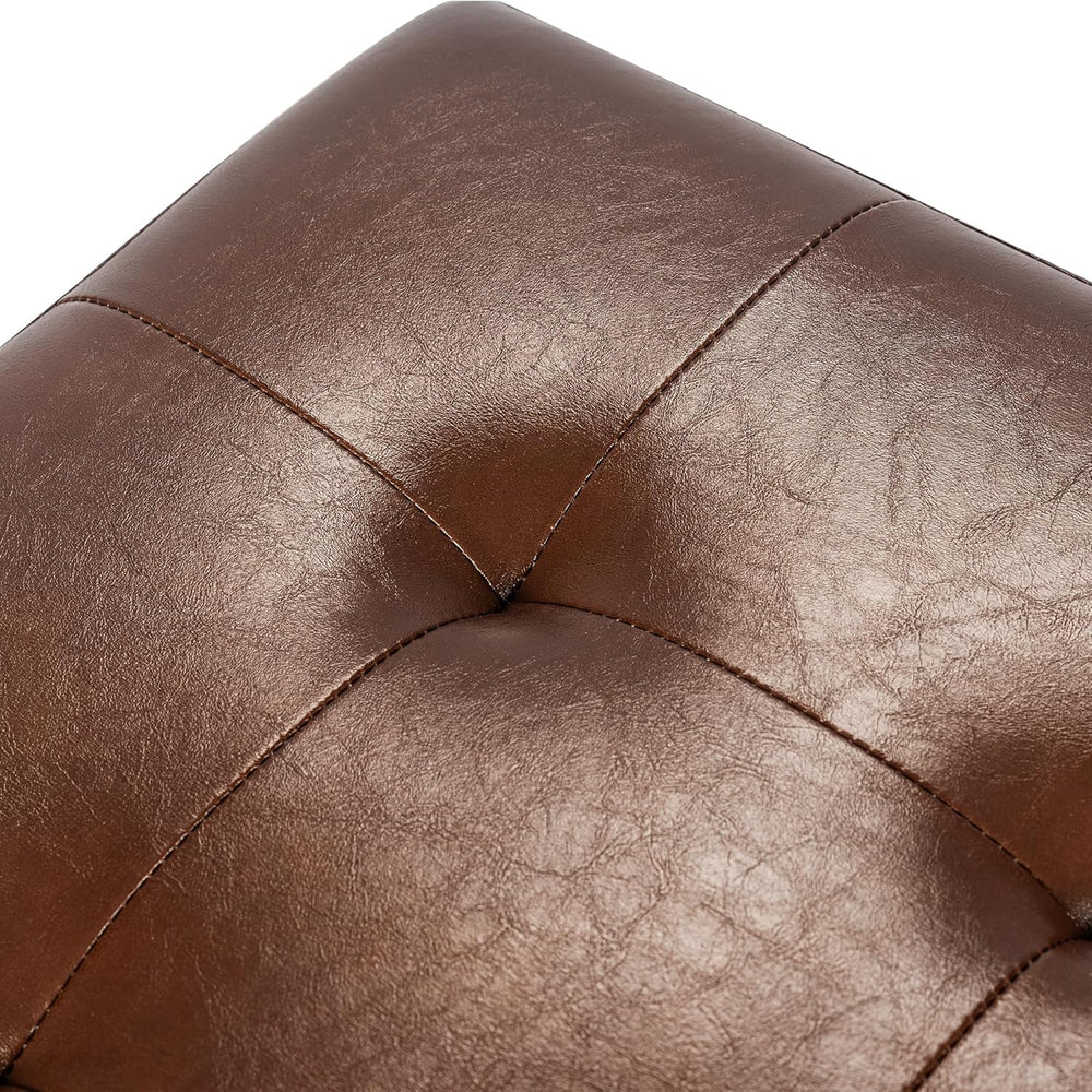 Asense 17 Inch Storage Ottoman Foot Rest,Square Faux Leather Foot Stool,Small...