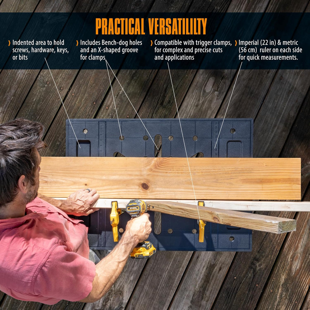 Express Folding Worktable, Easy Setup Portable Folding Workbench