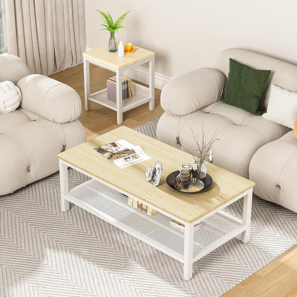 AWQM Coffee Table Coffee Table and end Table Sets Living Room Table | For Liv...