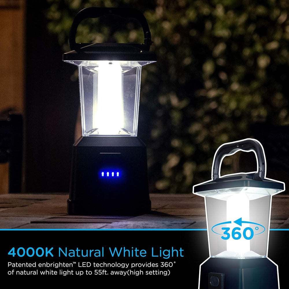 Enbrighten LED Camping Lantern, Battery Powered, Carabiner Handle, Hiking Gea...