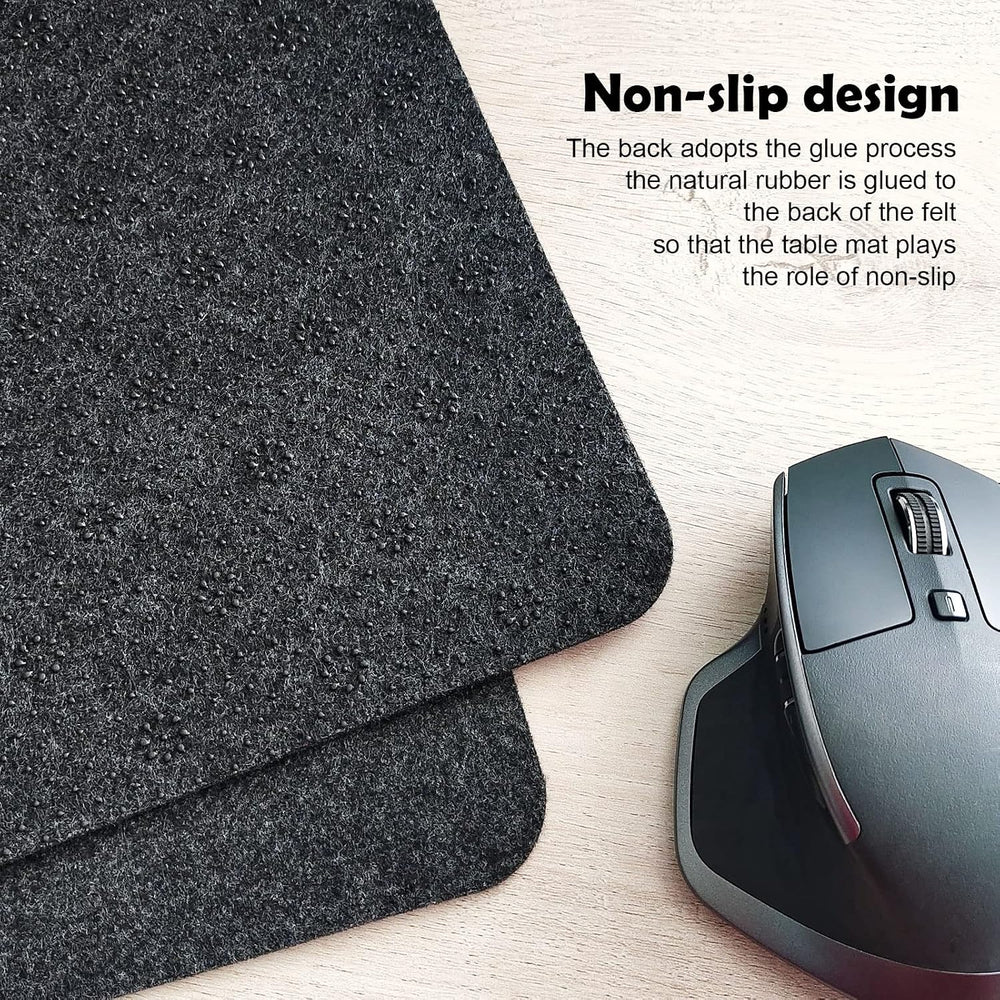 DAWNTREES Large Felt Desk Mat,39.4''x19.69'' Full Keyboard an...