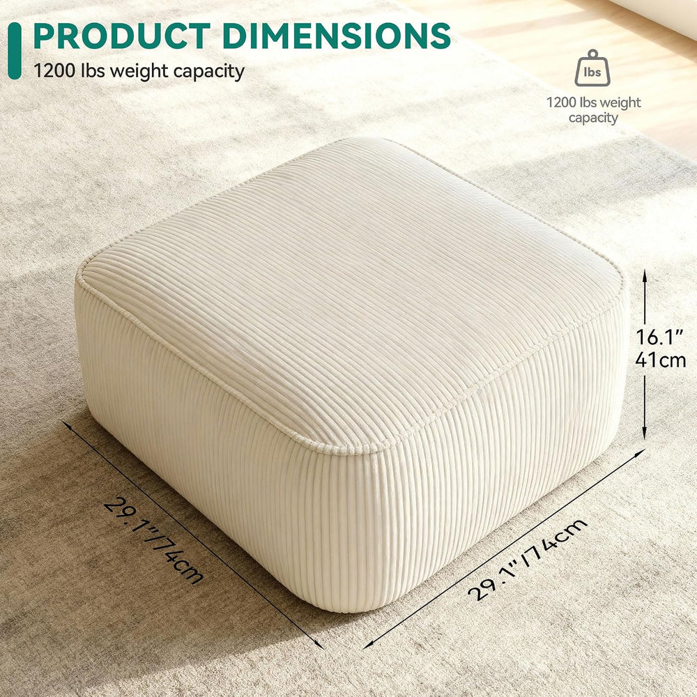 YITAHOME 29 Inch Cloud Modular Sofa Ottomans Corduroy for Living Room Bedroom...