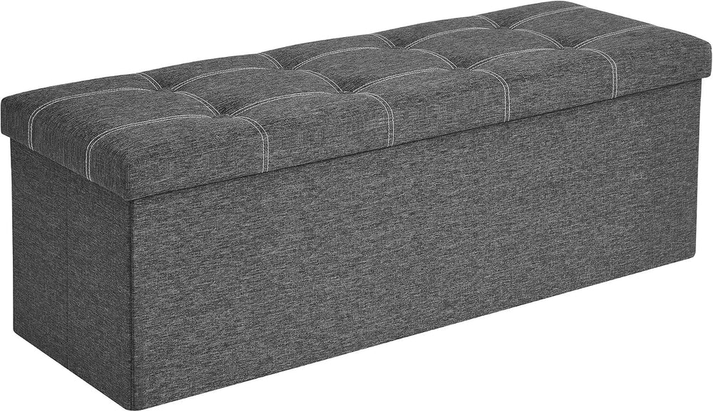 SONGMICS Mazie Collection - 43 Inches Ottoman Storage Bench, 35 Gal. Folding ...