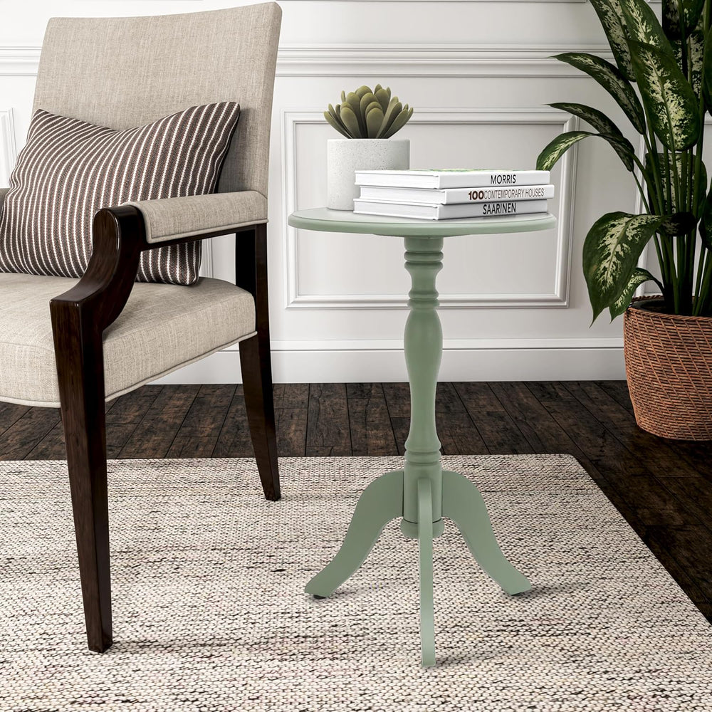 Decor Therapy Simplify Pedestal Accent Table, Olive Branch