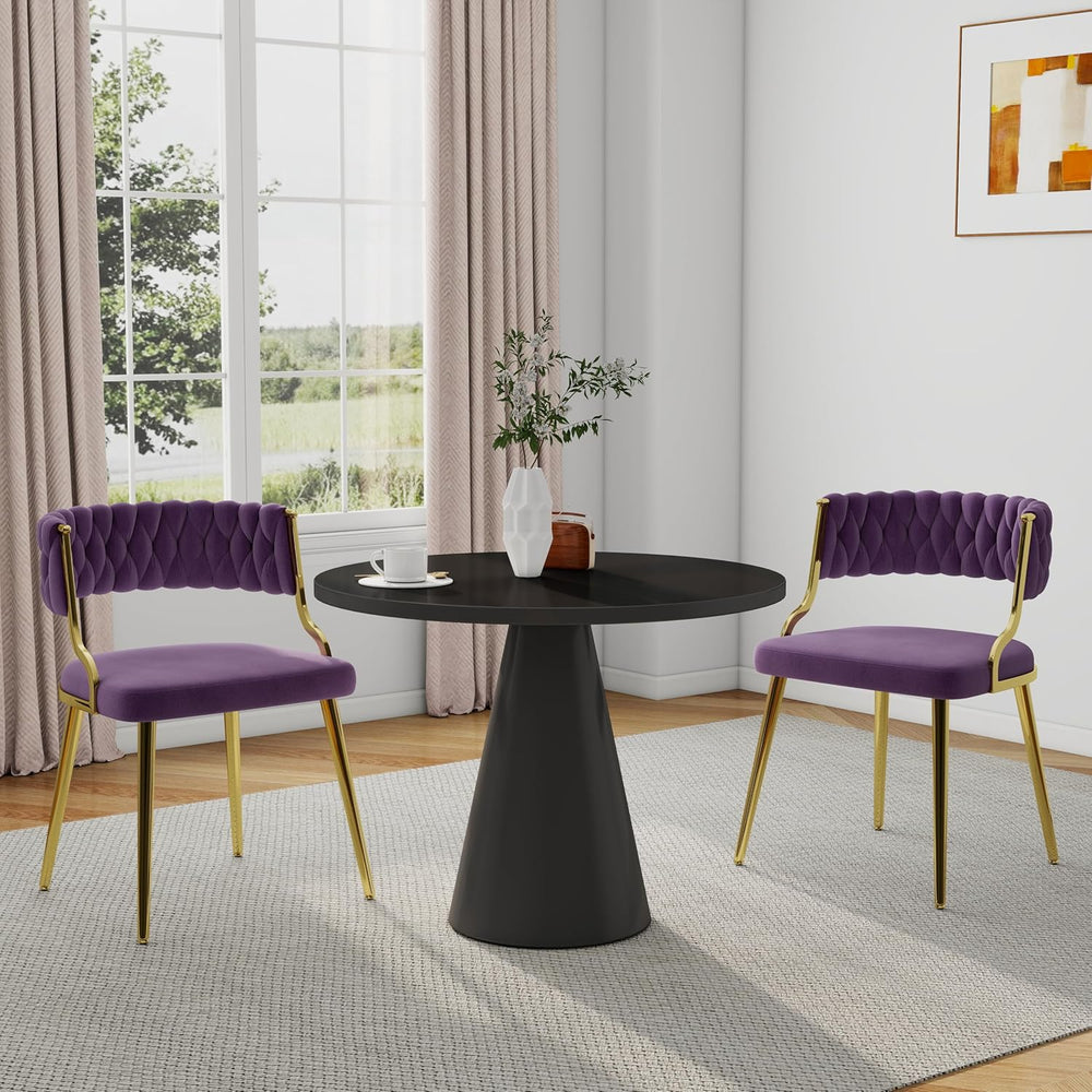 Velvet Dining Chairs Set of 2, Upholstered Dining Chair for Living Room, Mode...