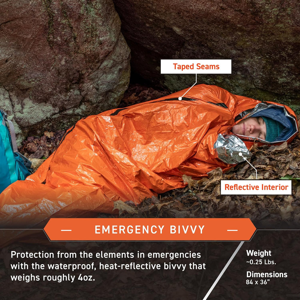 Survive Outdoors Longer 90% Emergency Bivvy - Comes with Survival Whistle &am...
