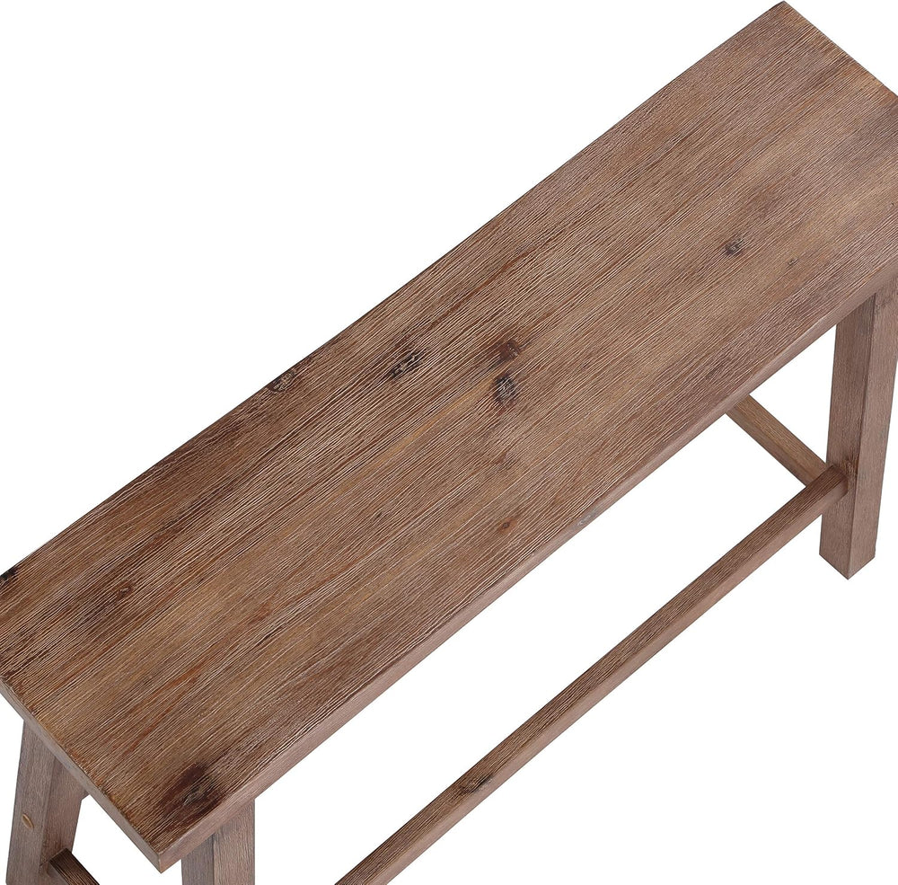 Boraam Sonoma Counter Height Backless Bench - Barnwood Wire-Brush Finish