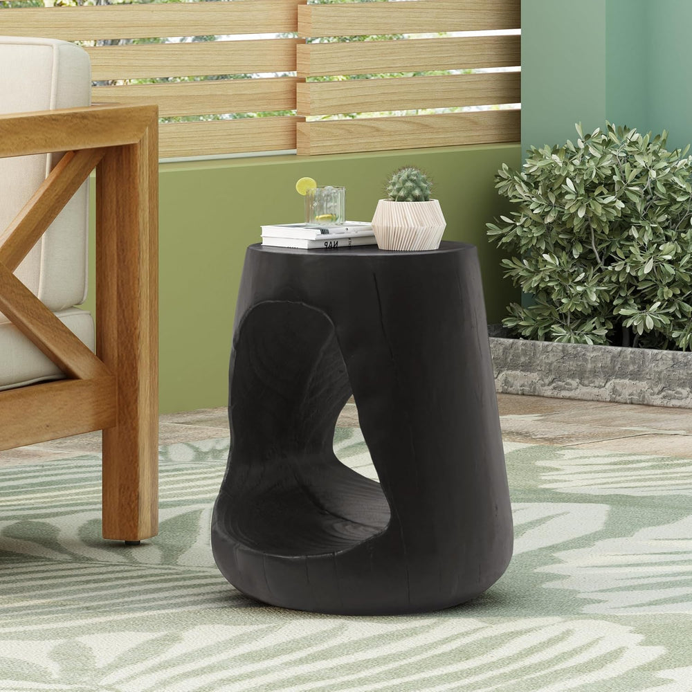 WILLIAMSPACE Side Table Hollow End Table for Living Room, Modern Farmhouse Re...