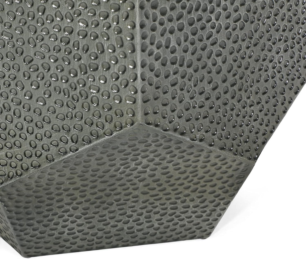 roomfitters Modern Hammered Iron Side Table, Metal End Table for Living Room,...