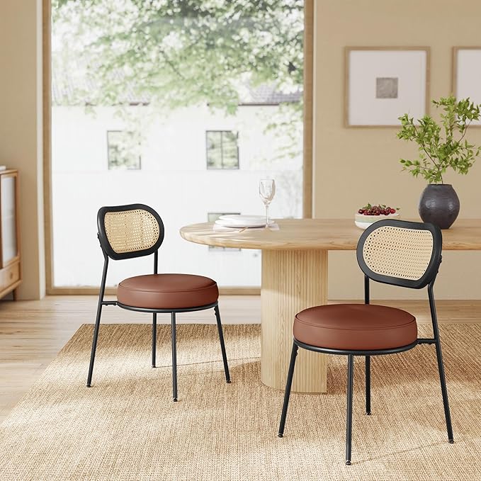 VASAGLE Dining Chairs, Set of 2 Accent Chair for Dining Room Kitchen, with Bo...