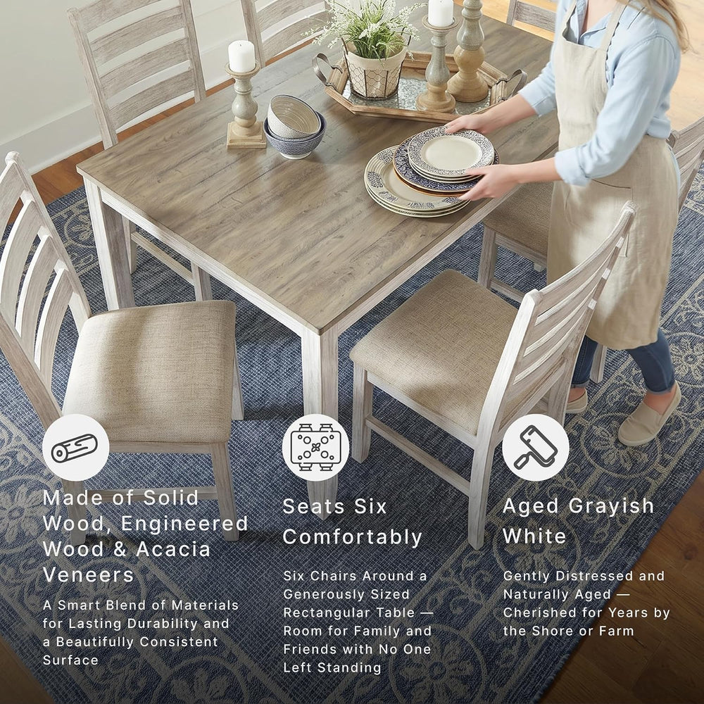 Signature Design by Ashley Skempton 7-Piece Dining Table Set for 6