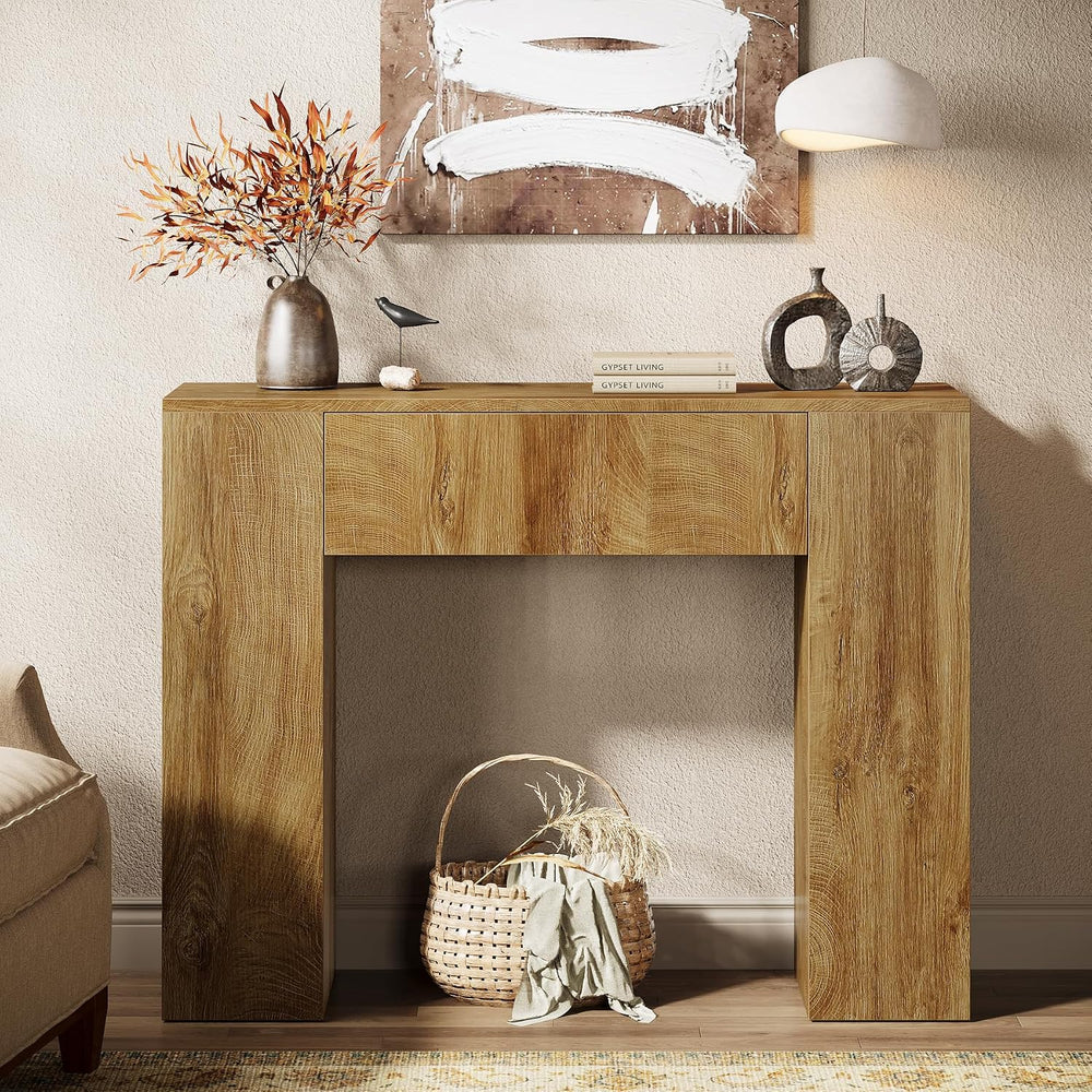 Tribesigns 39'' Farmhouse Console Table, Narrow Sofa Entryway Table w...