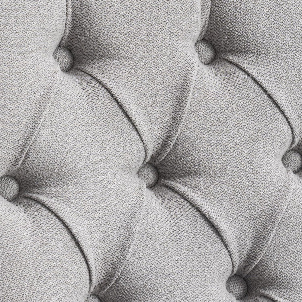 Tufted Dining Chair Fabric Button Upholstered Modern Kitchen Diner Set of 2