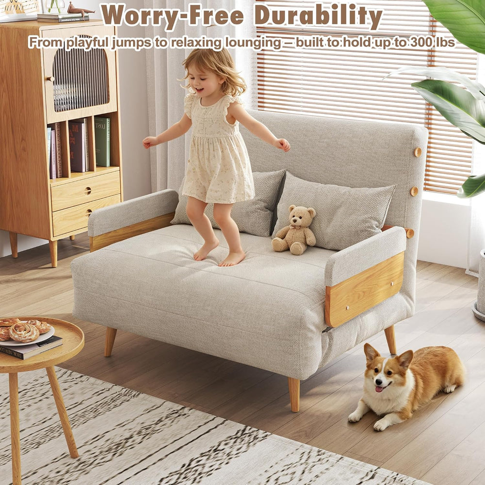 JASIWAY Convertible Sleeper Sofa Chair, 28" Modern Futon Chair for Adults