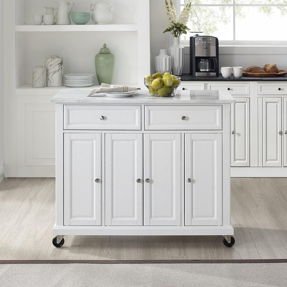 Crosley Furniture Avery Rolling Kitchen Island, Storage