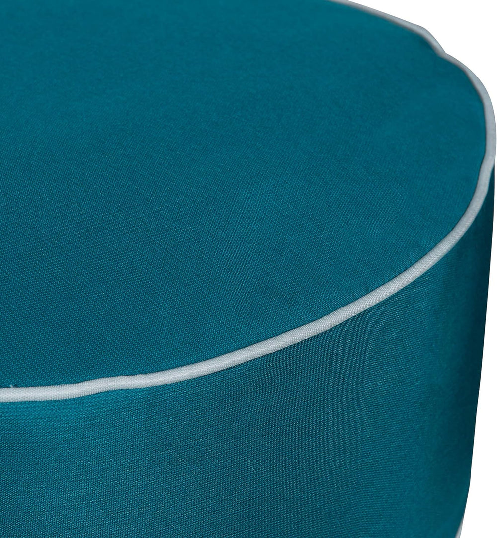 QILLOWAY Inflatable Outdoor Ottoman for Patio, Waterproof Round Pouf, Inflata...