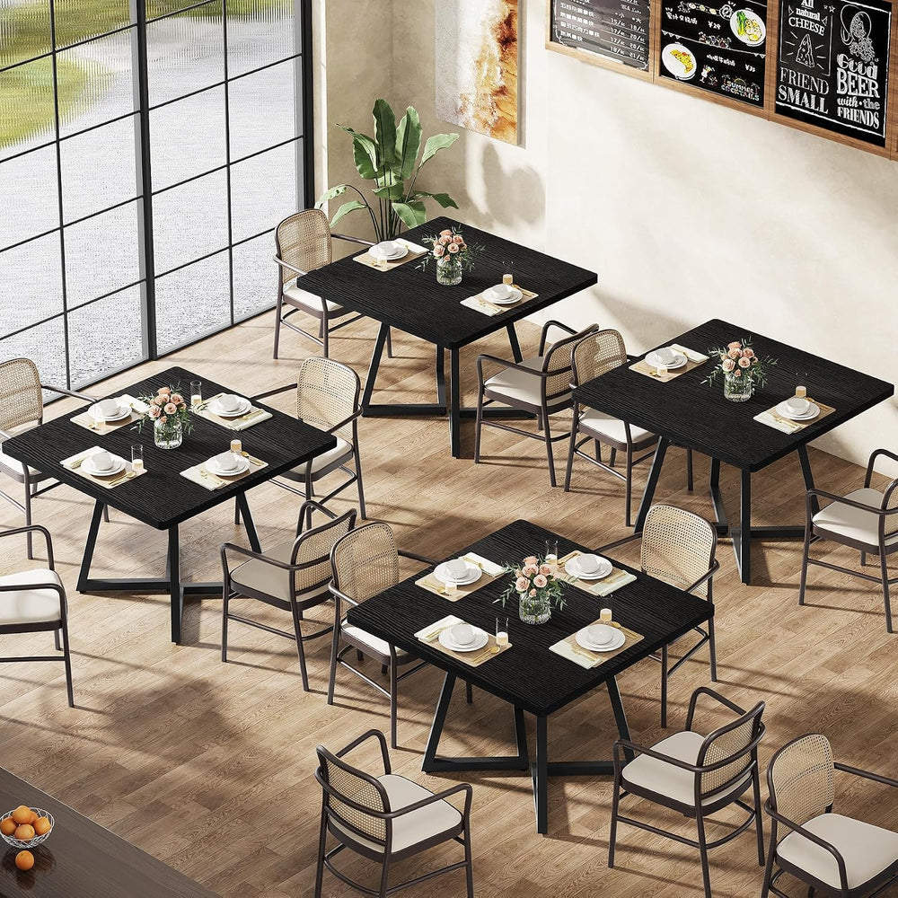 Tribesigns Square Commercial Dining Table Set of 4, 31.5" Heavy Duty Din...