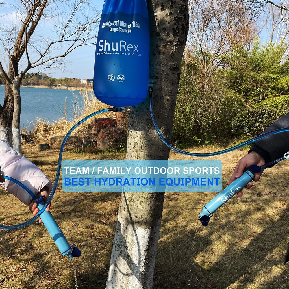 12L/3-Gal Gravity-Fed Water Bag with 2 Outlet Pipes