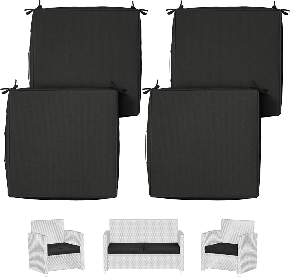 4 Set Outdoor Chair Cushions 22 X 22 X 4 Inches Patio Furniture Cushions Wate...