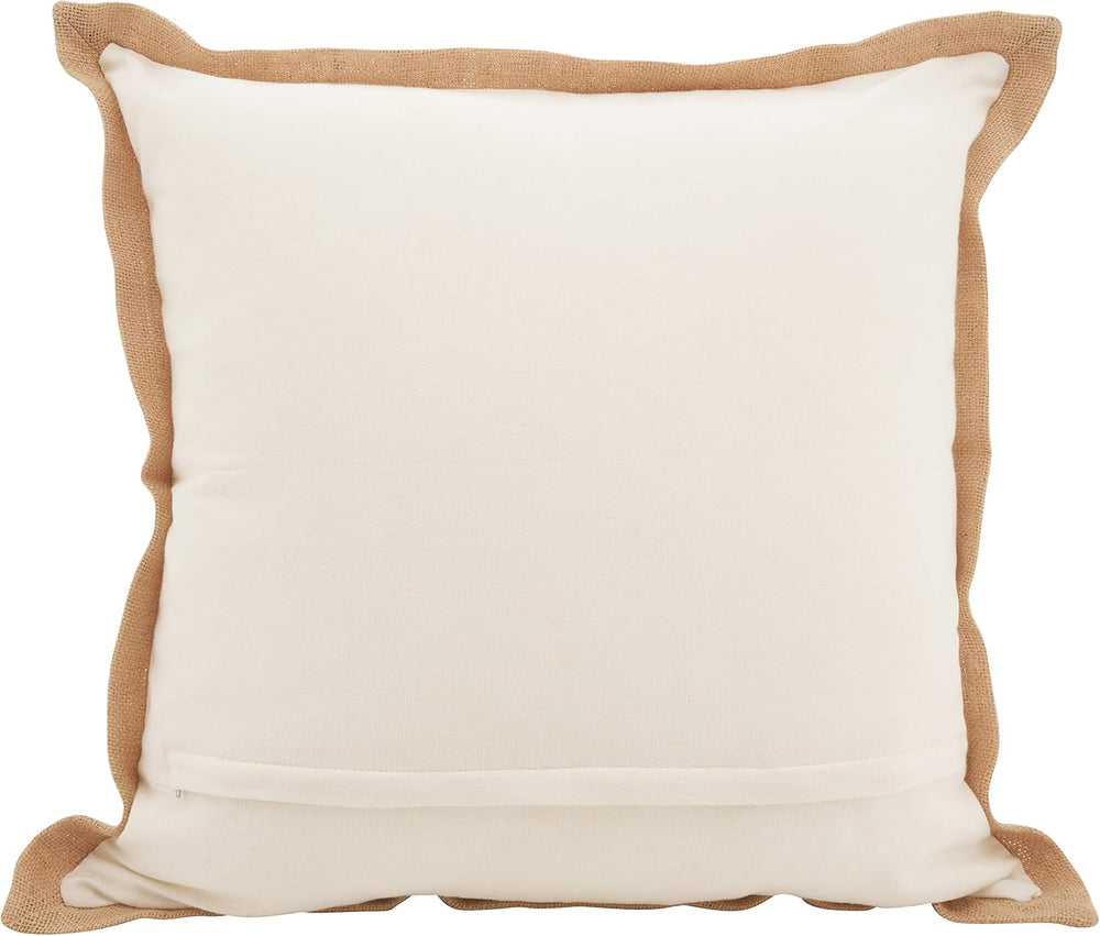 SARO LIFESTYLE Neptunian Coastal Throw Pillow – 20” x 20”, Woven Cotton Cover...