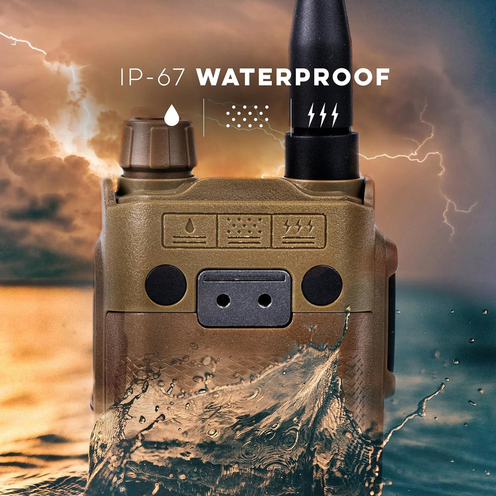 BTECH UV-PRO (TAN) IP67 Dual Band VHF/UHF Two-Way Radio - APRS, Bluetooth, GP...