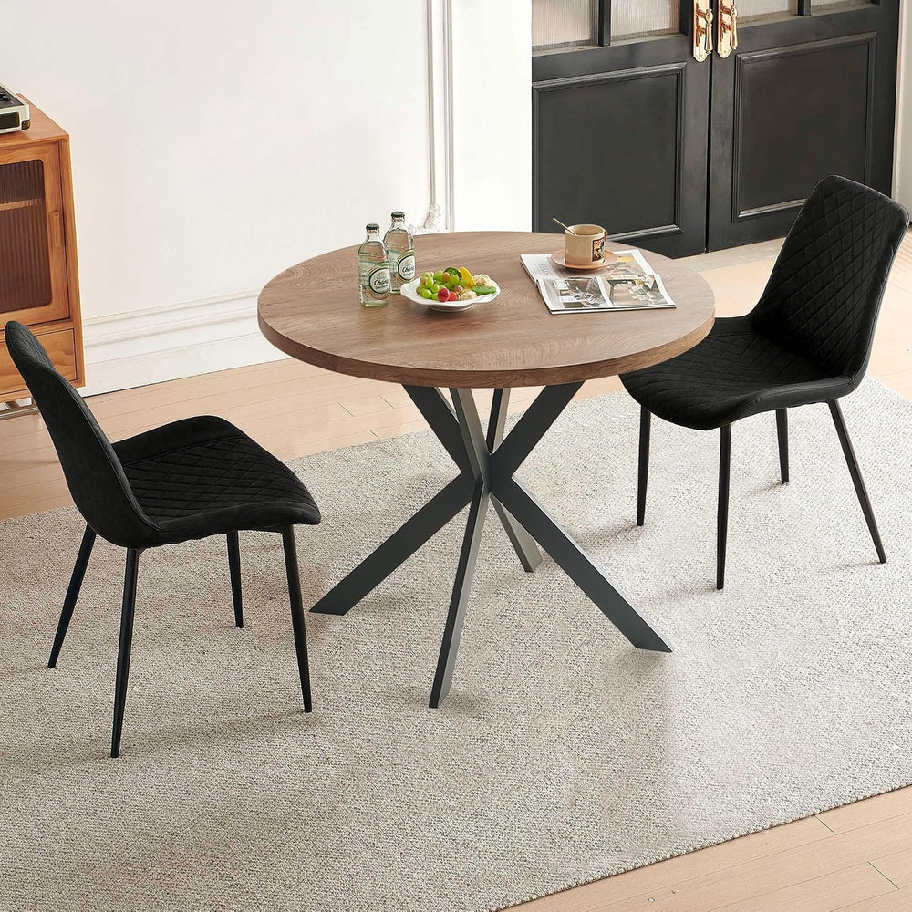 PU Leather Dining Chairs Set of 2, Modern Armless Dining Room Chairs, Comfy U...