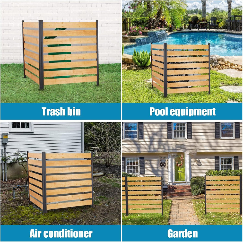 Privacy Fence Panels for Outside No Dig Fence Screen Garden Fence Wooden Air ...