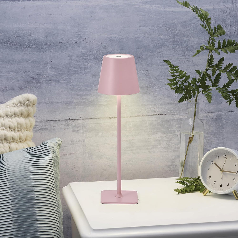 Mikasa LED Cordless Metal Table Lamp, Portable & Rechargeable 5,000 mAh B...