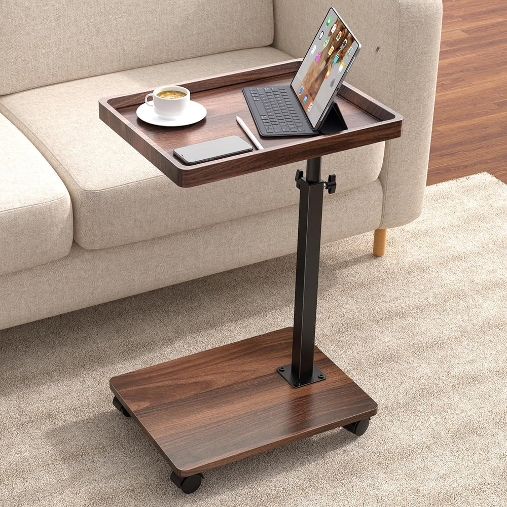 C Table End Table Adjustable Height, 360ยฐSwivel TV Tray Table for Small Space...