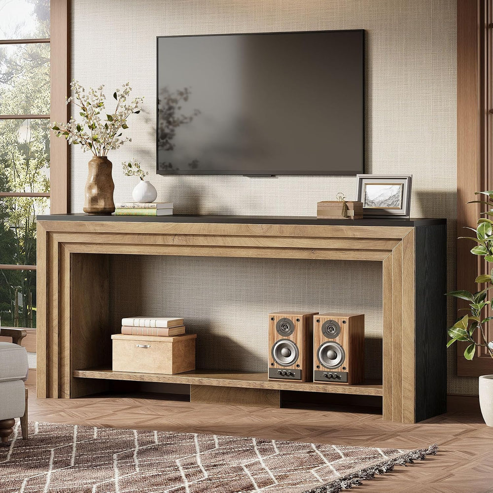 Tribesigns 70.9 Inch Narrow Console Table, Farmhouse 2-Tier Wooden Sofa Table...