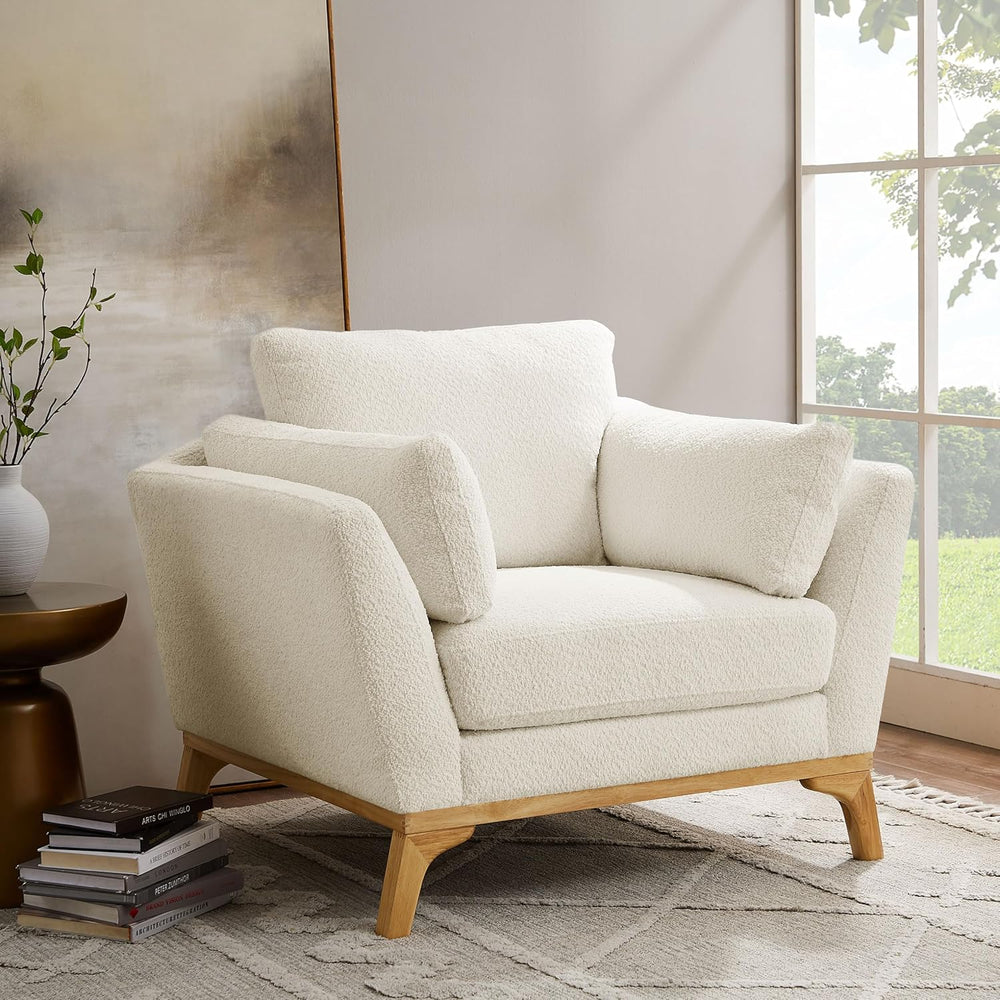 VANOMi Large-Sized Accent Chair, Thick Cushion Bedroom Reading Chair, Comfort...
